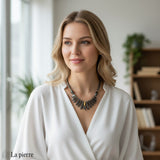 Collier Cléopâtre en Hématite (Pointe Dorée)