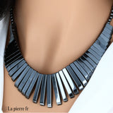 Collier Col Égyptien en Hématite (Cléopâtre)
