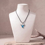 Collier Dent de Requin en Nacre Naturelle Bleue, Collier Surf