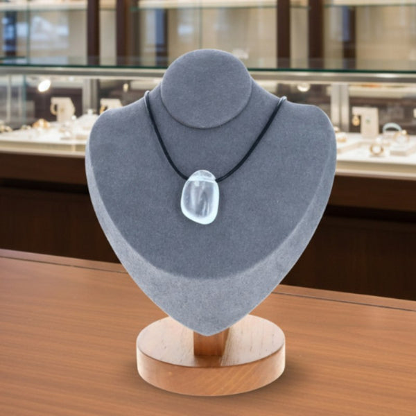 Collier en Cristal de Roche, quartz naturel transparent