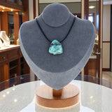 Pendentif pierre Émeraude (roulée & percée)