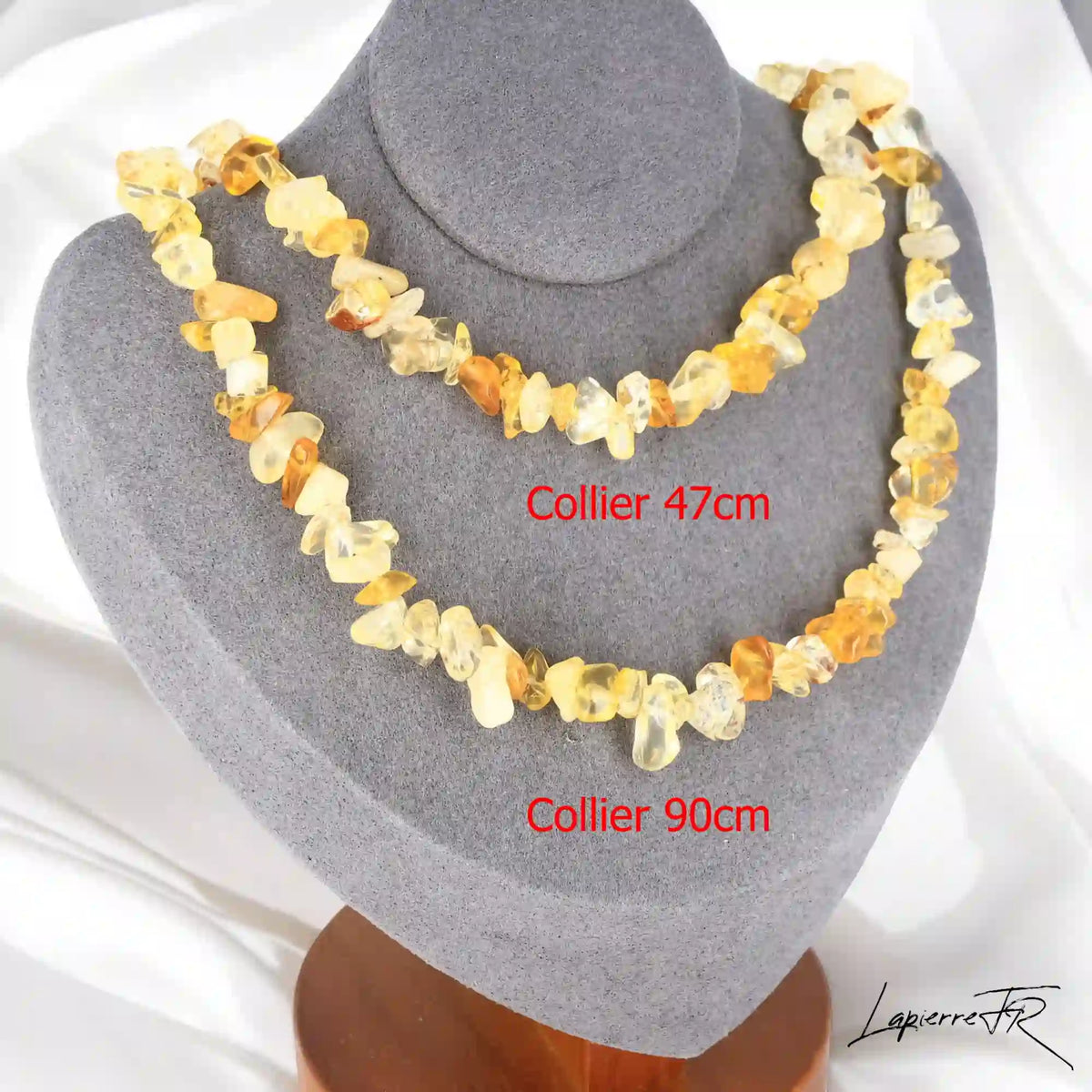 Collier femme (Éclat Solaire Chaleureux) en Citrine baroque, bijou de joie et d'abondance.