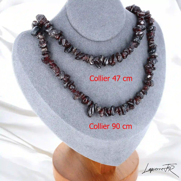 Collier femme (Passion Ardente) en Grenat baroque, bijou de passion et de vitalité.