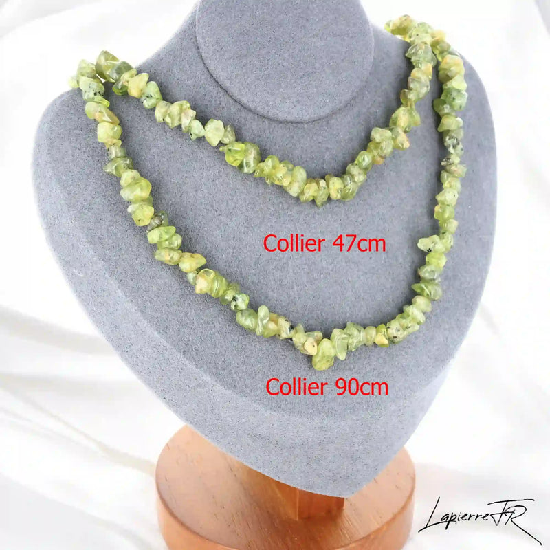 Collier femme (Éclosion Printanière) en Péridot baroque, bijou de croissance et d'ouverture du cœur.