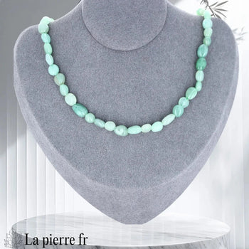 Colliers en pierres roulées naturelles de lithothérapie – bienfaits et protection au quotidien.