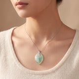 Collier Fluorite Verte, Pendentif Pierre Plate Forme Libre, Chaîne ou Cordon