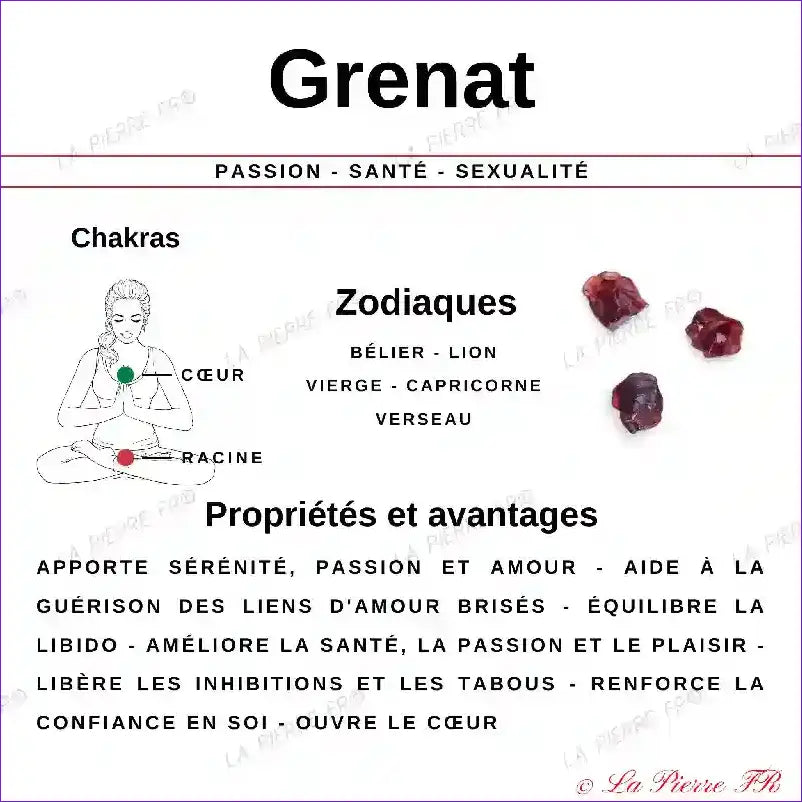 vertus du collier en grenat rouge