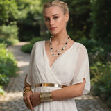 Collier Magnétique 3-en-1 en Hématite et Citrine (90 cm)