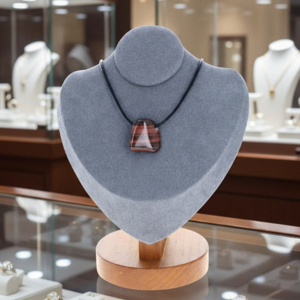 Collier en Œil de Taureau, bijou en pierre naturelle