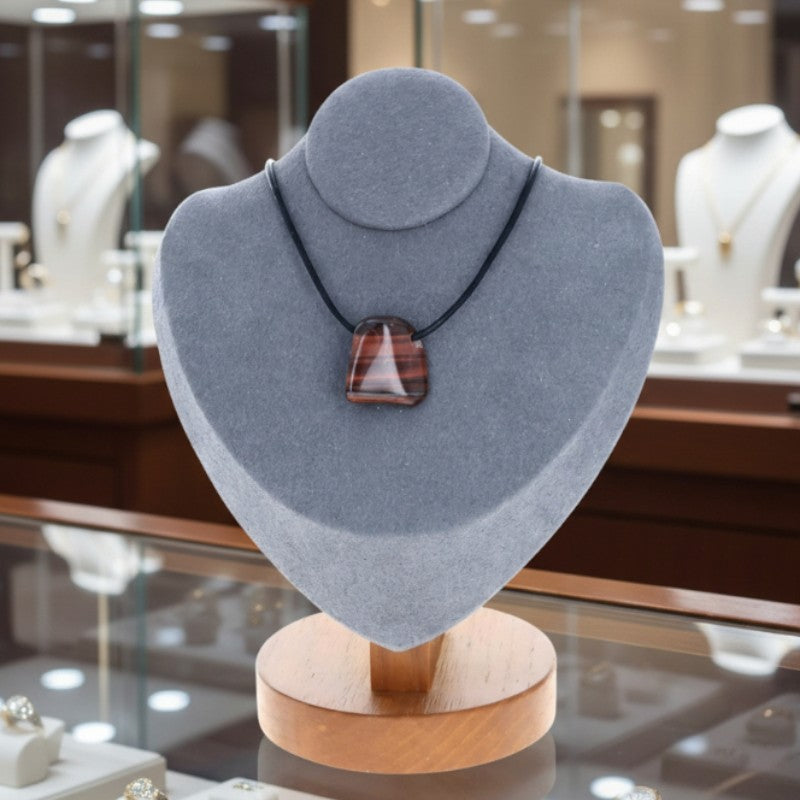 Collier en Œil de Taureau, bijou en pierre naturelle