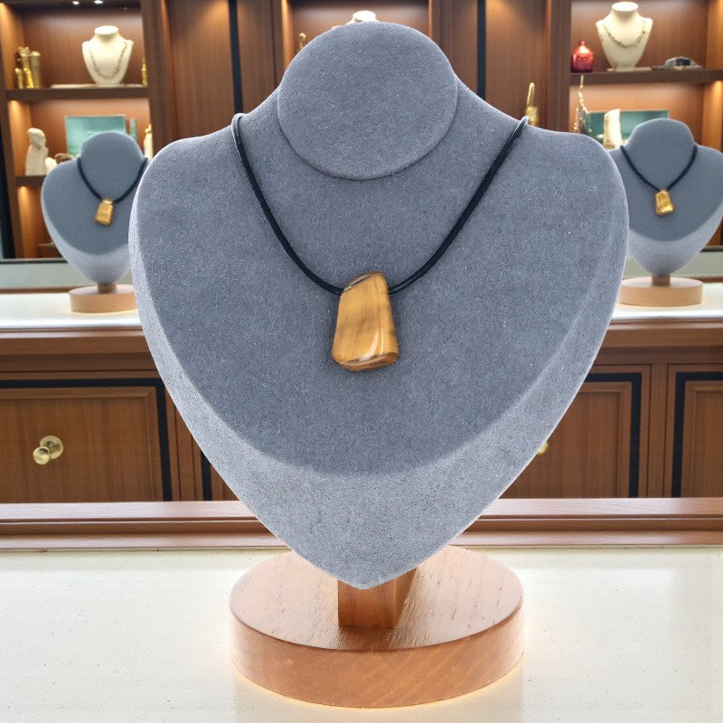 Collier en Œil de Tigre, pierre naturelle aux reflets dorés