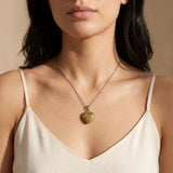 Pendentif Cœur Unakite Petit Modèle 15 mm, sur Chaîne ou Cordon