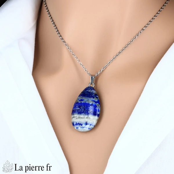 Pendentif en LAPIS LAZULI véritable, forme de goutte, pierre gemme, naturelle semi précieuse - France Pendentif en LAPIS LAZULI véritable, forme de goutte, pierre gemme, naturelle semi précieuse - France