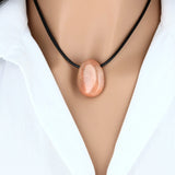 Pendentif Pierre Percée Aventurine Pêche 