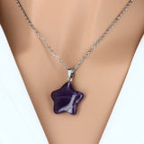 Pendentif Étoile en pierre Améthyste