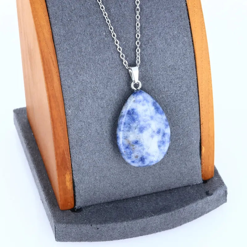 Pendentif Sodalite Naturelle Forme Goutte pendentif pierre sodalite