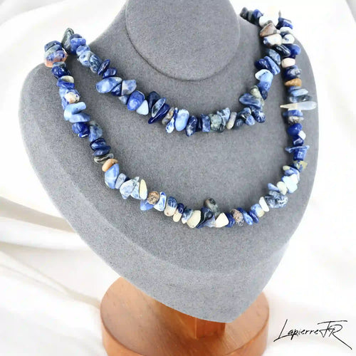 Collier Sodalite Baroque, Ras de Cou ou Sautoir Long