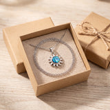 Collier Petit Soleil en Nacre Naturelle, Pendentif Soleil Discret