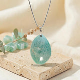 Collier Pierre Verte Amazonite, Pendentif Pièce Unique Numéroté au Choix