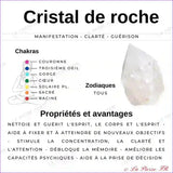 Collier pierres naturelles en Cristal de Roche - La Pierre FR
