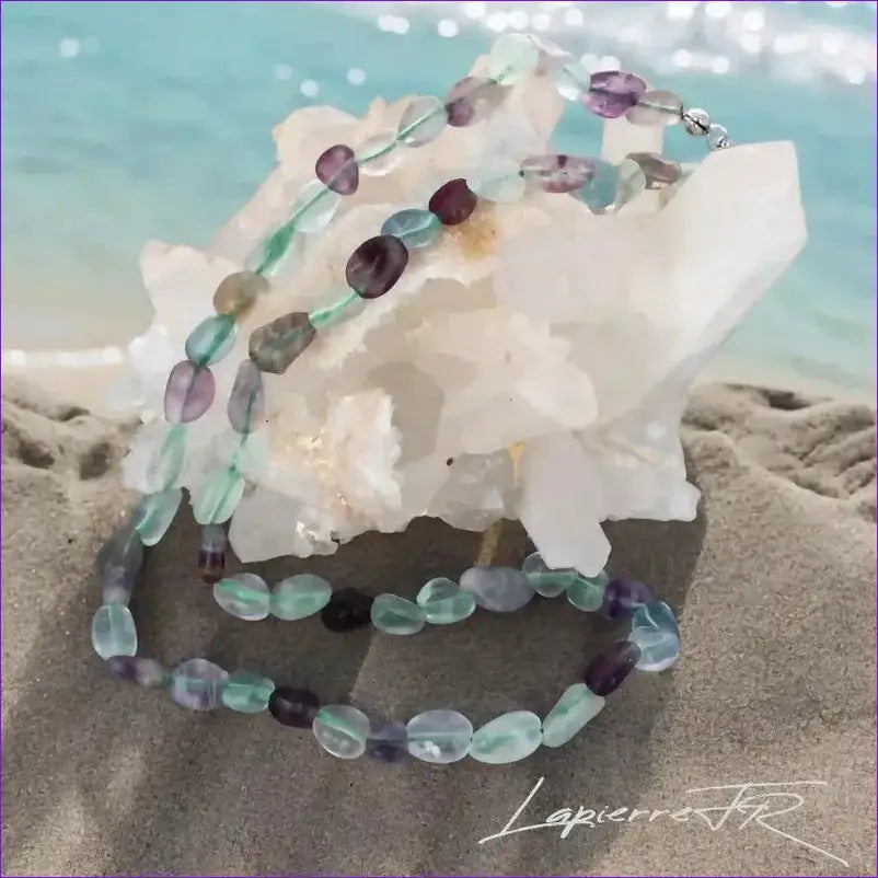Collier pierres naturelles en Fluorite - La Pierre FR