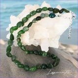 Collier pierres naturelles en Jade vert - La Pierre FR
