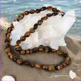 Collier pierres naturelles en Œil de Tigre - La Pierre FR