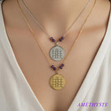 Collier talisman – Premier Pentacle de la Lune (Intuition & Protection douce)