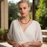 Collier Ras-de-Cou en Hématite (Perles Olive)