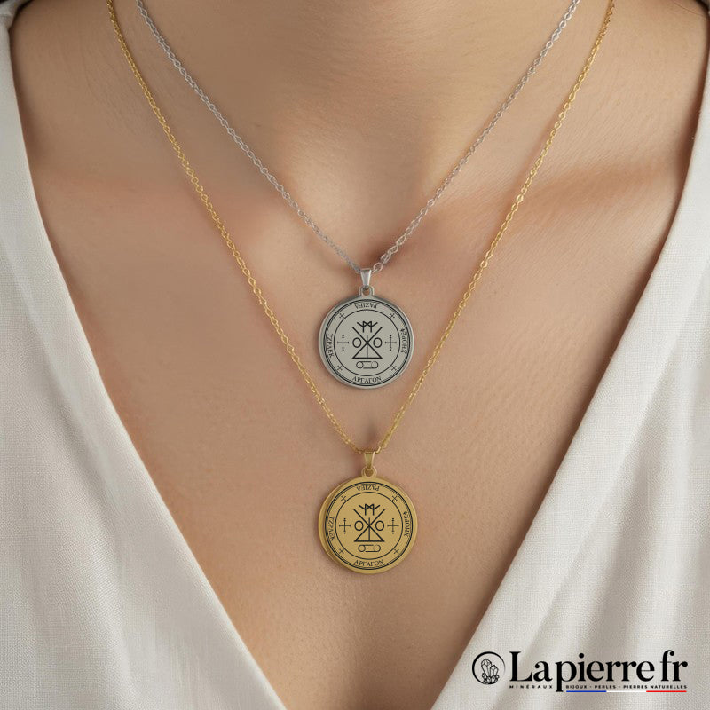 Collier sceau de l’Archange Raziel pour homme ou femme