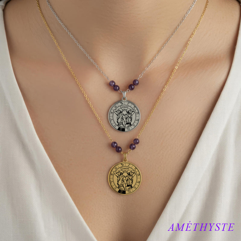 Collier Signe Astrologique Gémeaux — Communication, curiosité et adaptabilité