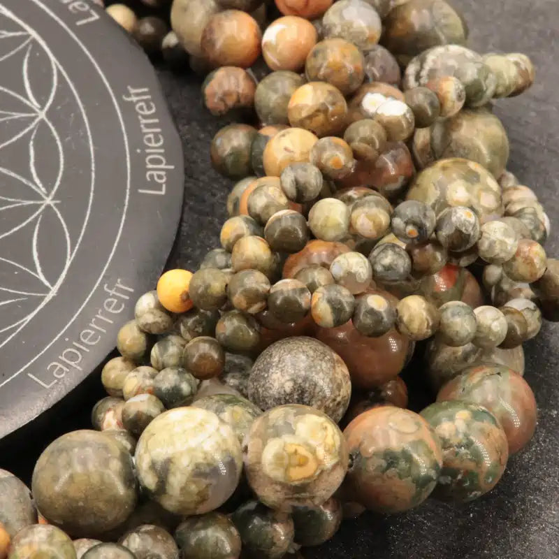 Perles jaspe kambaba 4 mm pour créer vos bijoux