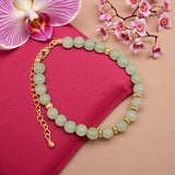 Bracelet Aventurine verte AURA® – perles 6 mm en pierre naturelle & dorée