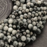 Perles Chrysobéryl Œil d'Aigle 6 mm en pierre naturelle, Qualité AAA
