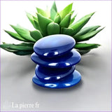 Agate Bleue en galet plat - Pierre de Stabilité