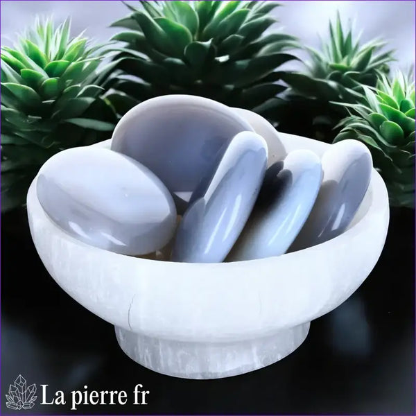 Agate en galet plat - Pierre Apaisante