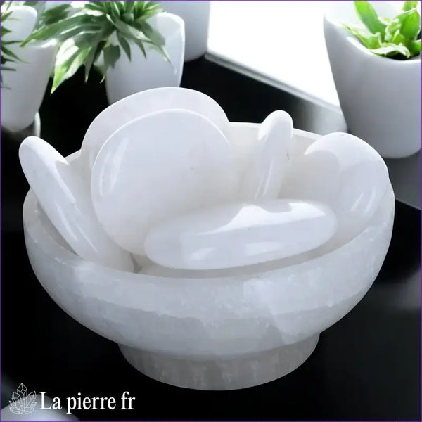 Cristal de Roche en galet plat - Pierre de Méditation
