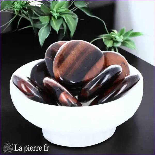 Œil de Taureau Galet Plat – Pierre Naturelle de Force, Motivation et Protection