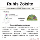 Galet Plat Rubis-Zoïsite Naturel minéraux