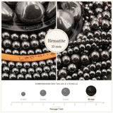 Grosses perles Hématite 10 mm, Qualité AAA