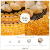 Grosses perles Citrine 10 mm, Qualité AAA