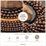Grosses perles Opale Boulder 10 mm, Qualité AA+