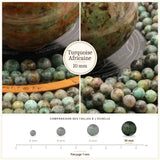 Grosses perles Turquoise Africaine 10 mm, Qualité AAA