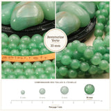 Grosses perles Aventurine Verte 10 mm, Qualité AAA