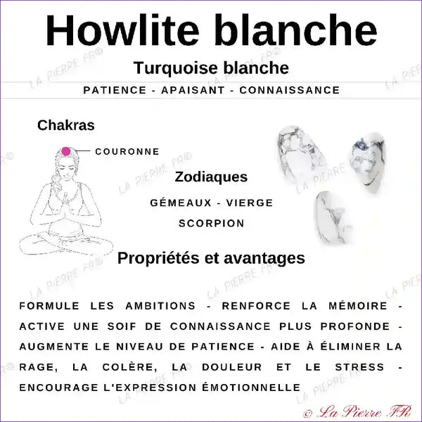 Howlite (Afrique du Sud) - Lot de 4 Pierres Roulées minéraux