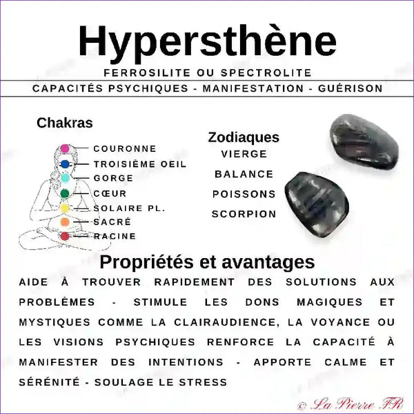 Hypersthène (Brésil) - Lot de 2 Pierres Roulées (2-3cm) minéraux