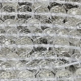 Perles de Cristal de Roche facettées 6, 8 et 10 mm — Fil de 34 cm