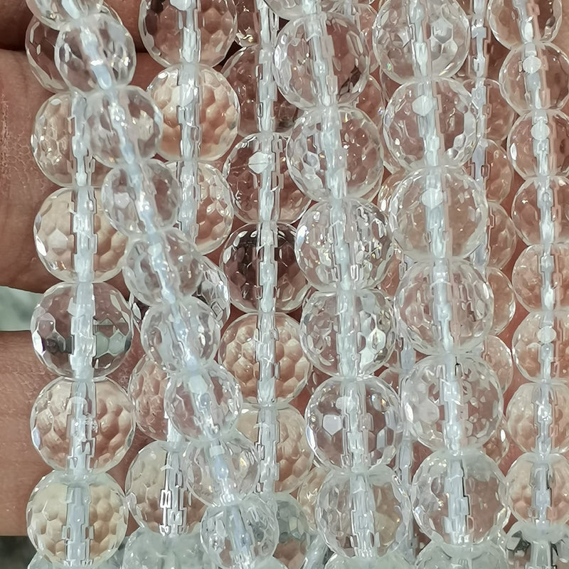 Perles de cristal de roche en 6, 8 et 10 mm