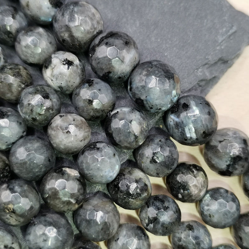 Perles de larvikite en 4, 6, 8 et 10 mm