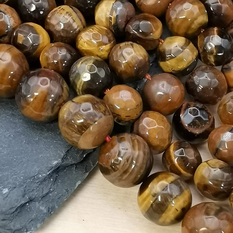Perles d'œil de tigre en 4, 6, 8 et 10 mm